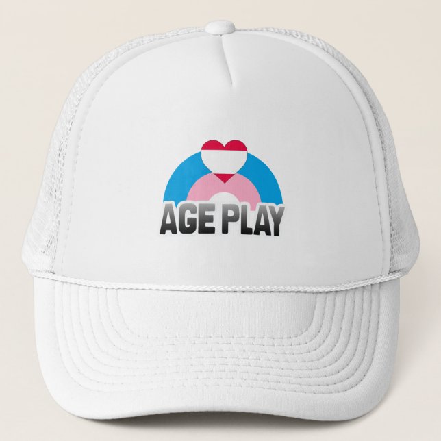 AGE PLAY RAINBOW TRUCKER HAT (Front)