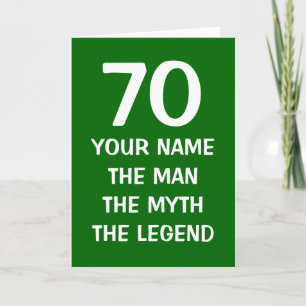 Age specific Birthday card The man myth legend