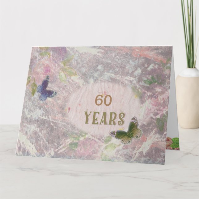 Age Specific Birthday Feminine Florals Card (Front)