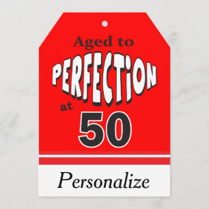 Age to Perfection at 50 50th Birthday Card