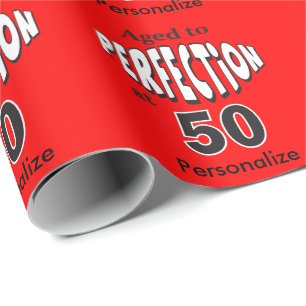 Age to Perfection at 50   50th Birthday Wrapping Paper