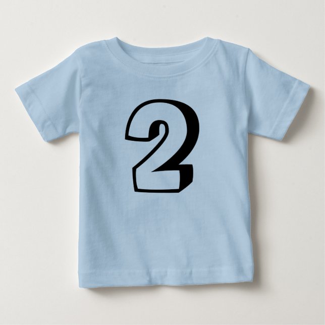 Age two (2)  birthday t-shirts for baby (Front)