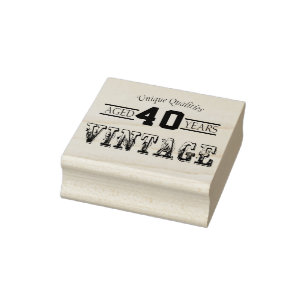 Aged 00 Years Vintage Rubber Stamp