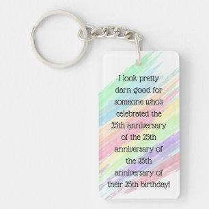 Aged 100 & over key ring