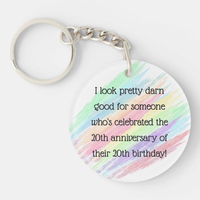 Aged 40 & over key ring (Front)