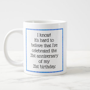 Aged 42 & over large coffee mug