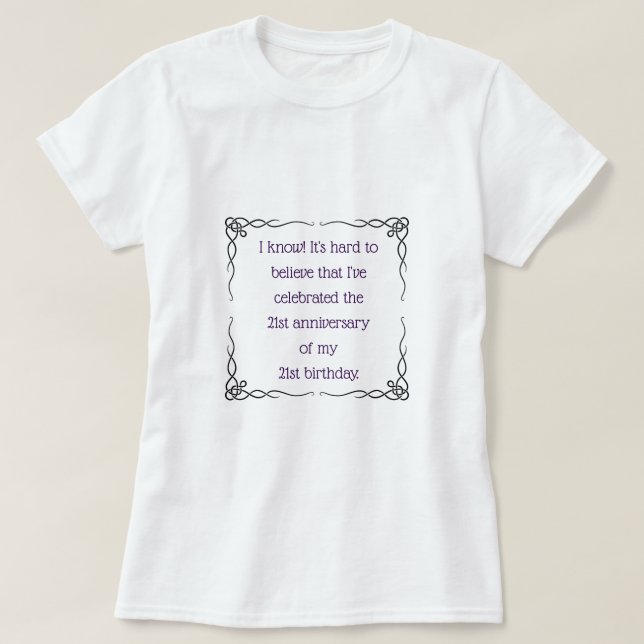 Aged 42 & over T-Shirt (Design Front)