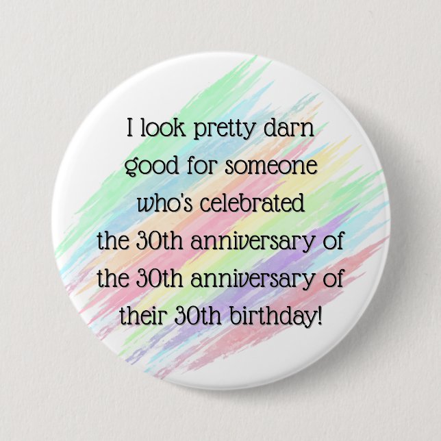 Aged 90 & over 7.5 cm round badge (Front)