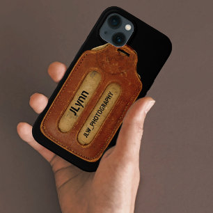Aged Antique Leather Slotted ID