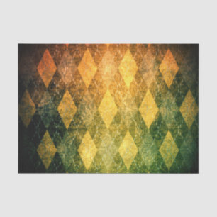 Aged argyle tissue paper