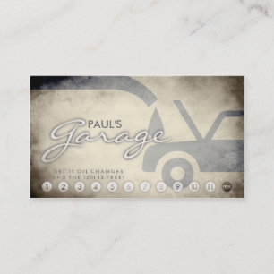 aged auto garage loyalty card