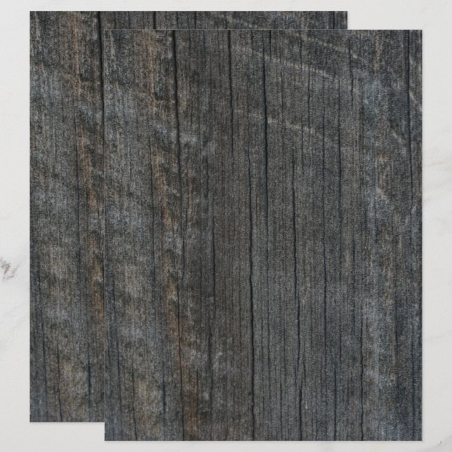 Aged Barnboard Scrapbook Paper (Front/Back)