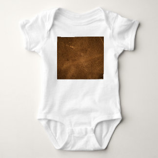 Aged Brown Leather: Classic Texture Baby Bodysuit