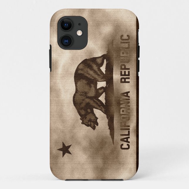 Aged California Flag Case-Mate iPhone Case (Back)