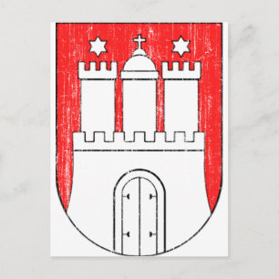 Aged Coat of arms of Hamburg Postcard