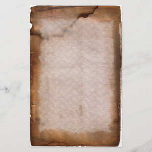 Aged Cracked Stained  Vintage Stationery