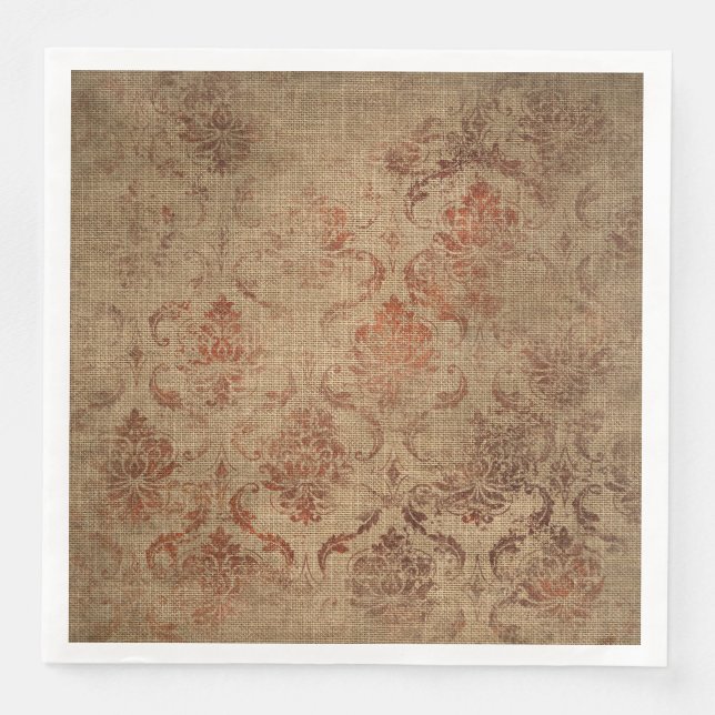 Aged Damask Texture Napkin (Front)