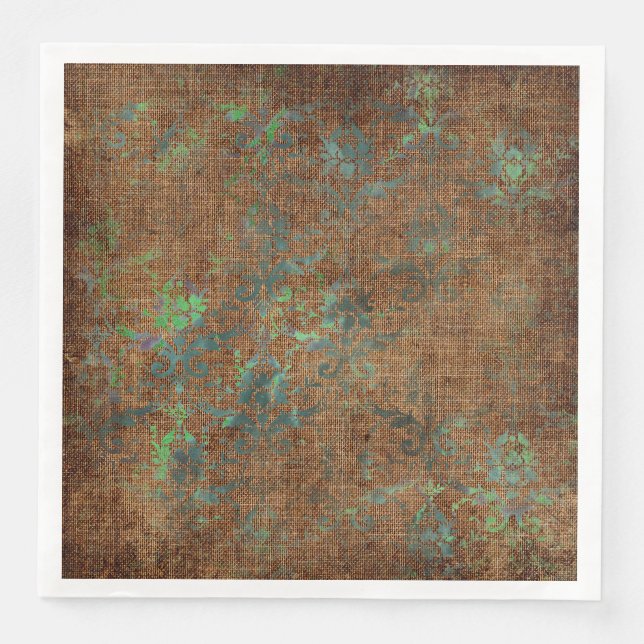 Aged Damask Texture Napkin (Front)