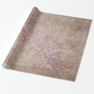 Aged Damask Texture Wrapping Paper