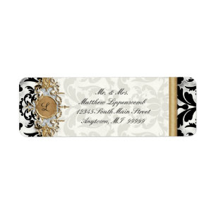 Aged Distressed Damask Golden Bling Look Wedding