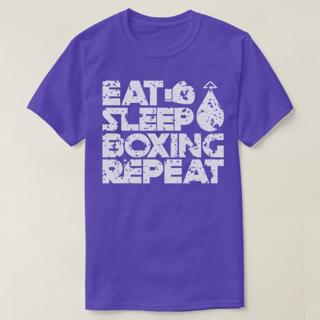 Aged Eat Sleep Boxing T-Shirt (Design Front)