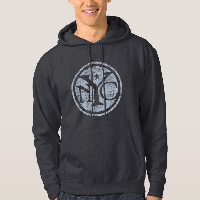 Aged Faded NYC Hoodie (Front)