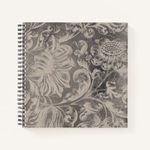 Aged Floral Notebook