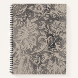Aged Floral Notebook