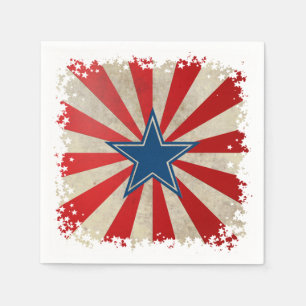 Aged Glory - Red, White and Blue Napkin