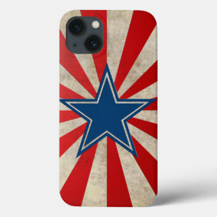 Aged Glory - Red, White and Blue Stars and Stripes iPhone 13 Case
