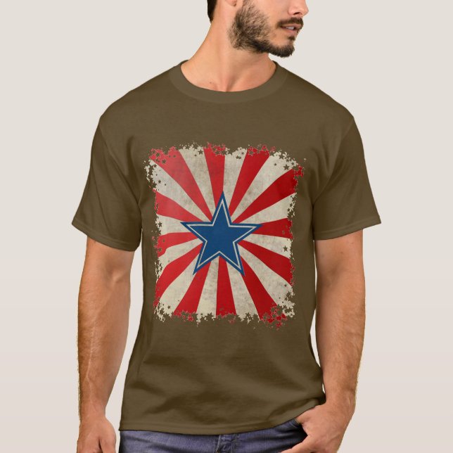 Aged Glory - Red, White and Blue T-Shirt (Front)