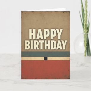 Aged Grunge Birthday Card