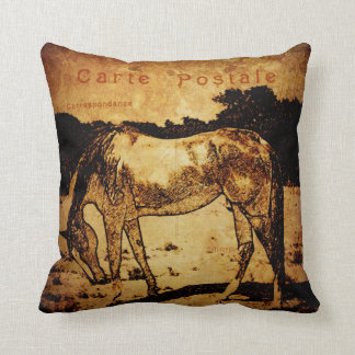 Aged horse sketch pillow