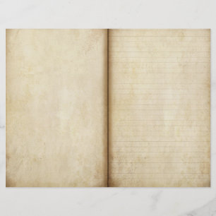Aged Lined Parchment Journal Pages Scrapbook Paper