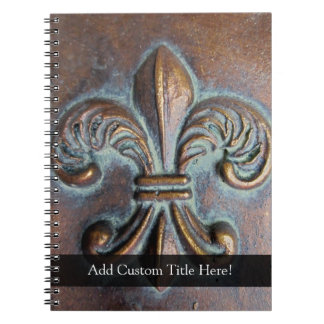 Aged-Look Fleur de Lis Notebook