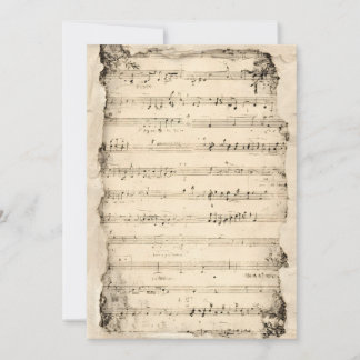 Aged Musical Notes Invitation Background | Vintage