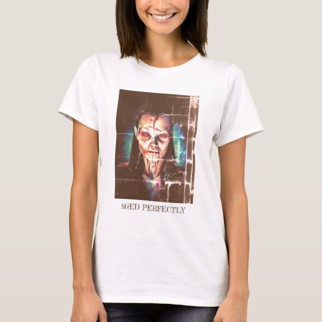 Aged Perfectly. Funny self-portrait of a woman T-Shirt (Front)