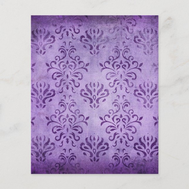 Aged Purple & Lilac Scrapbook Paper (Front)