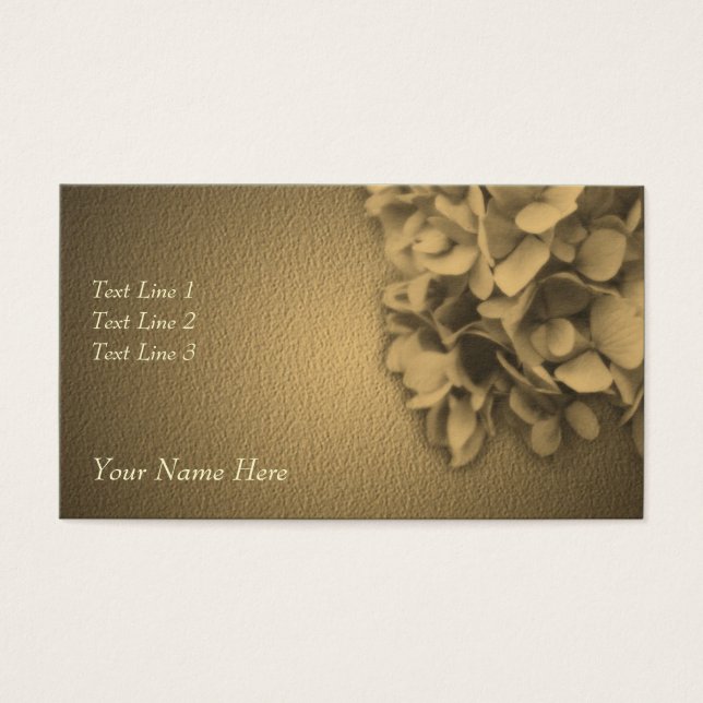 Aged Sepia Hydrangea Flower (Front)
