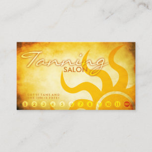 aged tanning salon loyalty card