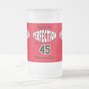 Aged to Perfection    00th Birthday Frosted Glass Beer Mug