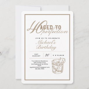Aged to Perfection 40th Birthday Party Invitation