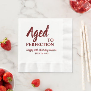 Aged To Perfection 50th Birthday Napkins