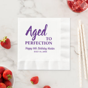 Aged To Perfection 50th Birthday Napkins