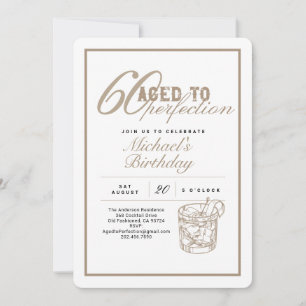 Aged to Perfection 60th Birthday Party Invitation