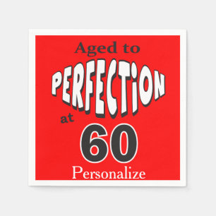 Aged to Perfection at 60   60th Birthday Napkin