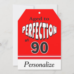 Aged to Perfection at 90 90th Birthday Card