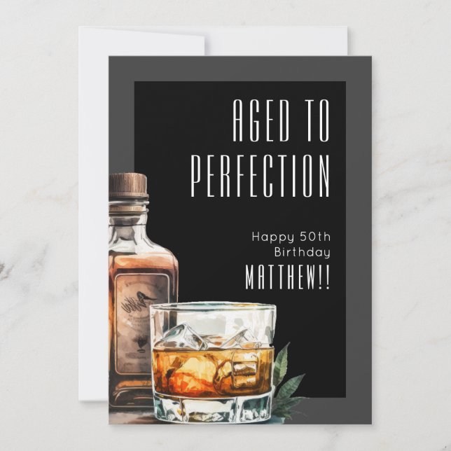 Aged To Perfection Birthday Card (Front)