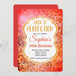aged to perfection birthday invitation