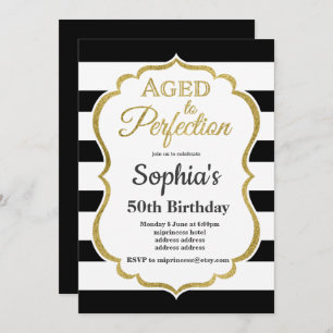 aged to perfection birthday invitation